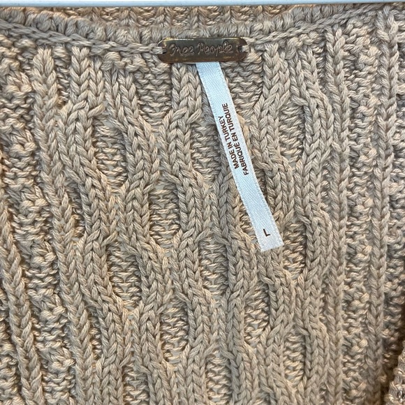 Gold shimmer cable knit top from Free People - Picture 3 of 6
